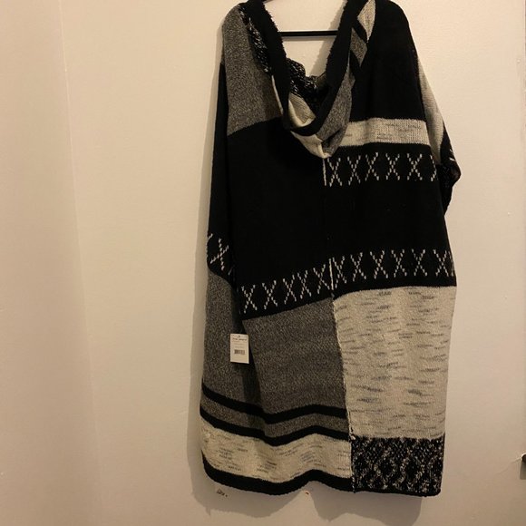 NWT Free People Solstice Spirit Poncho Patchwork Hooded Cardigan Size XS/Small - Picture 7 of 12